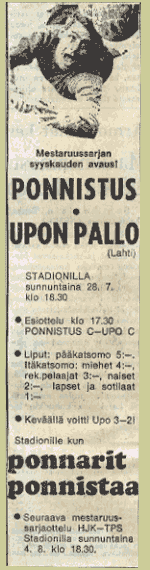 ponnistus-upon pallo